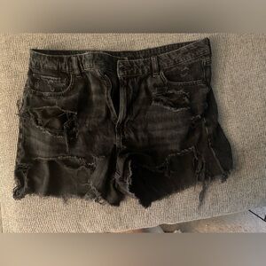 Black ripped shorts American eagle size 14